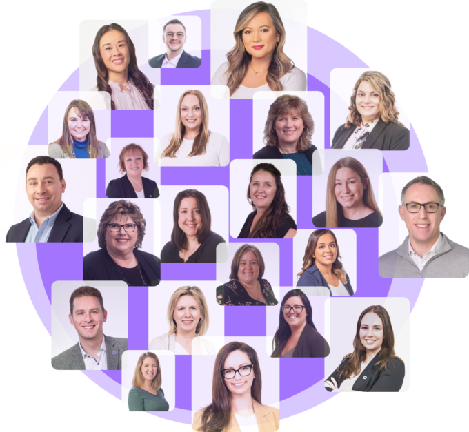 A collage of pictures of the Grant Thornton team