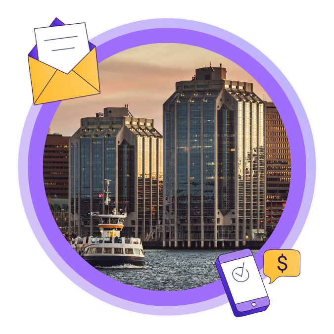 Graphic depicting the skyline of Halifax, Nova Scotia