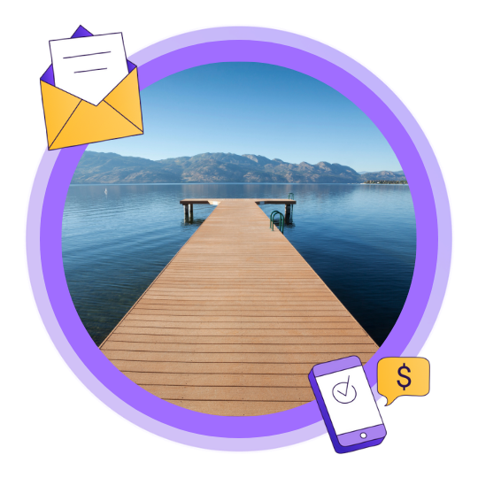 An image of Okanagan Lake in Kelowna, BC