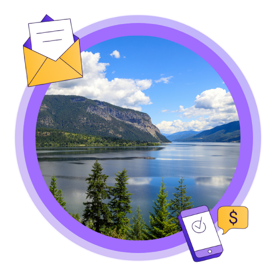 An image of Shuswap Lake in Salmon Arm, BC