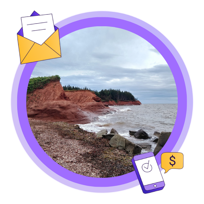 An image of a beach in Prince Edward Island